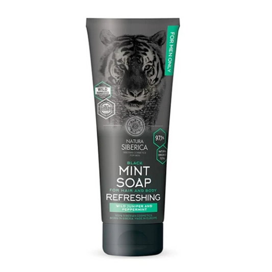 Jabón refrescante para cabello y cuerpo black mint