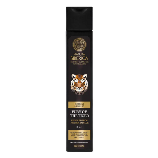 Shampoo y gel de ducha energizante 2 en 1 fury of the tiger