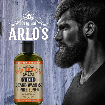 Arlo's Shampoo y Acondicionador para Barba - Formula Pro Crecimiento