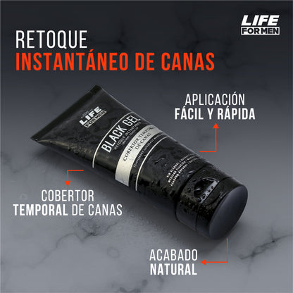 Life for Men Black Gel (Anti Canas)