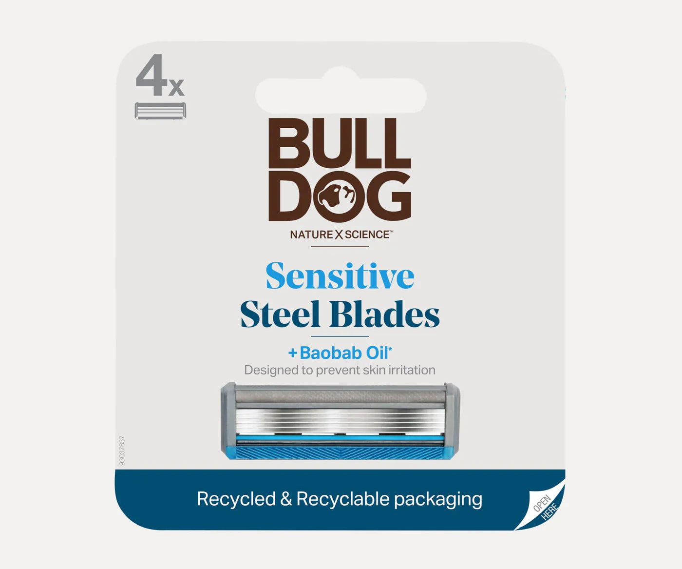 Bulldog Cartucho de Repuesto para Maquina de Afeitar Sensitive (4 Unidades)