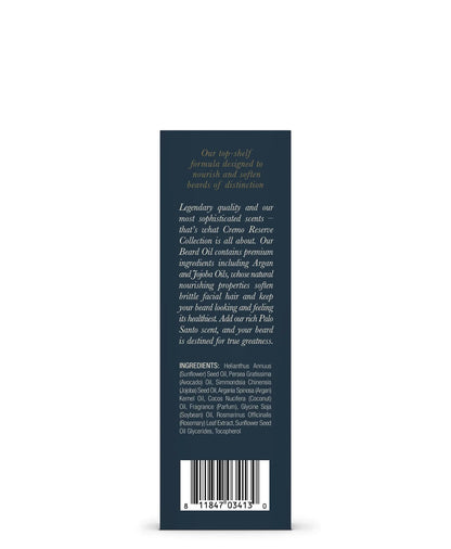 Cremo Aceite para Barba de Palo Santo (Colección de Reserva)