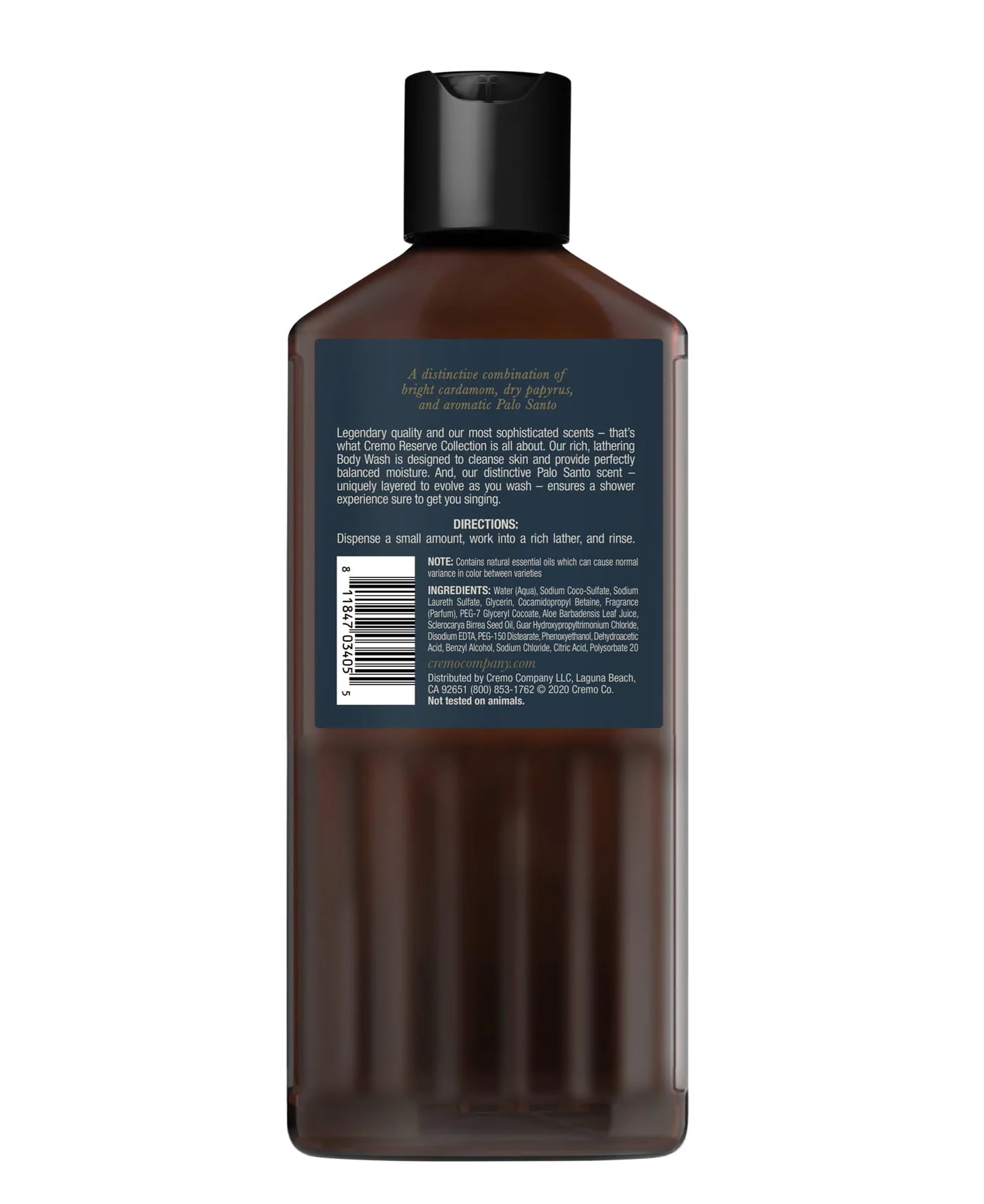 Cremo Body Wash Gel de Ducha de Palo Santo (Colección de Reserva)