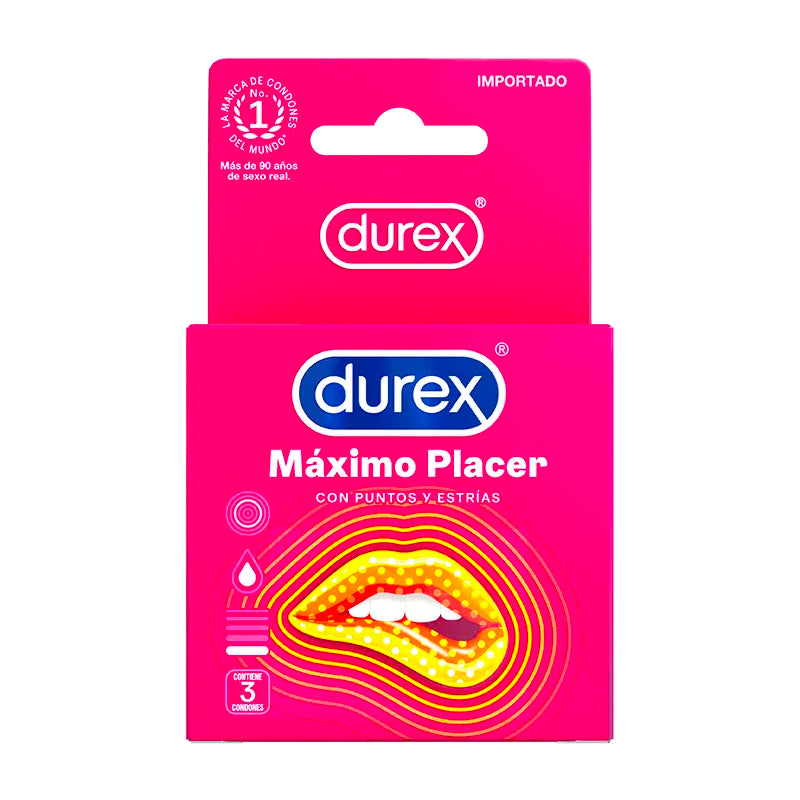 Durex Condon Maximo Placer (3 unidades)