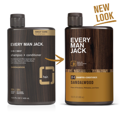 Every Man Jack Shampoo y Acondicionador Sandalo 2 en 1