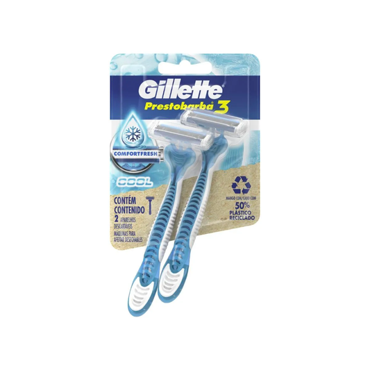 Gillette Maquina de Afeitar Prestobarba 3 ComfortFresh (2 Unidades)