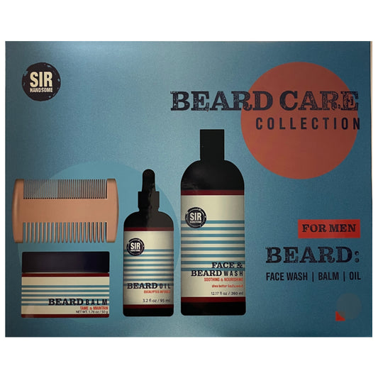 Sir Handsome Kit Cuidado de Barba (Shampoo, Aceite, Balsamo, Peine)