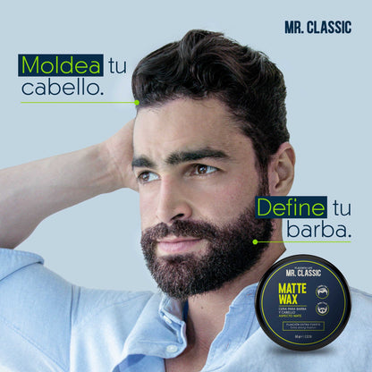 Mr. Classic Cera para Barba y Cabello (Aspecto Mate)
