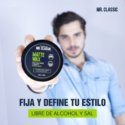 Mr. Classic Cera para Barba y Cabello (Aspecto Mate)