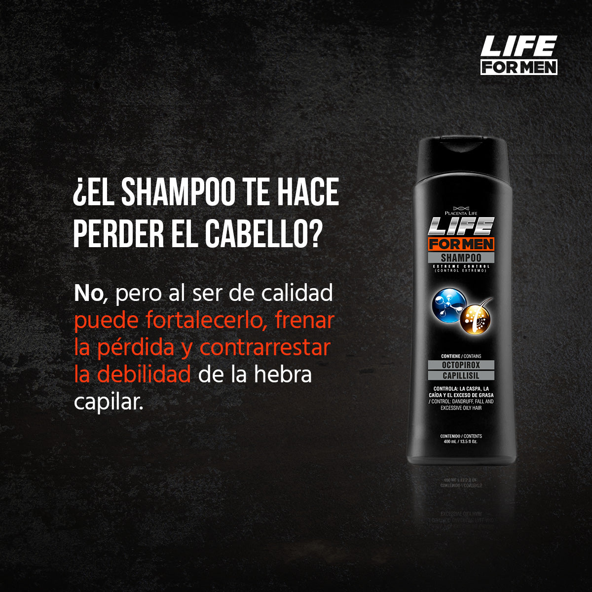 Life for Men Shampoo Control Caida Extremo