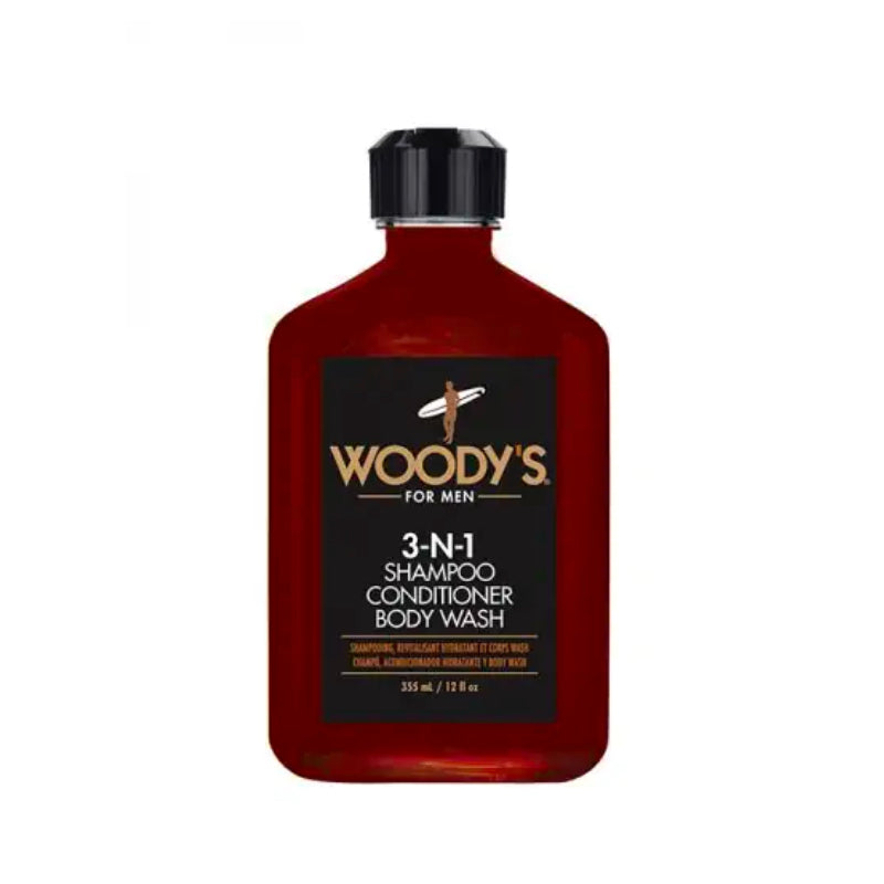 Woody's 3 en 1 - Shampoo, Acondicionador, Lavado Corporal